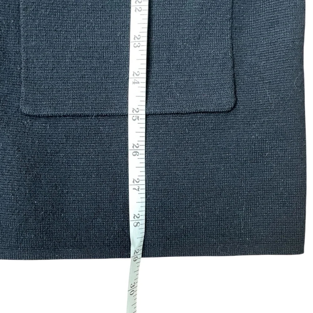 J.Crew Black Wool‎ Blend Open Cardigan Blazer Jacket XXL Plus Sz Minimalist Chic